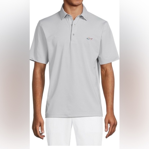 GREG NORMAN Golf Polo Shirt; 3 BUTTON CLASSIC SHARK PIQUE in Blue Size: M - Picture 1 of 7